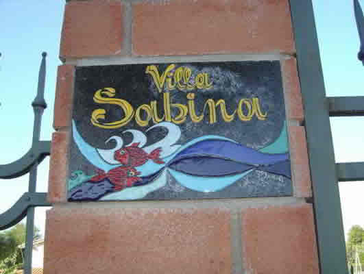 Ceramic Lava House Number